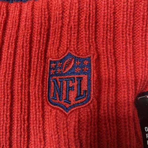 New England Patriots New Era knit pom hat beanie Blue OnField 100% AUTHENTIC - Picture 11 of 13